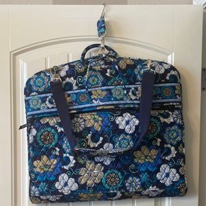 Vera Bradley Garment bag, like new Mod Floral Blue